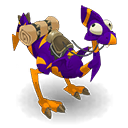 Dragopavo índigo y pelirrojo
