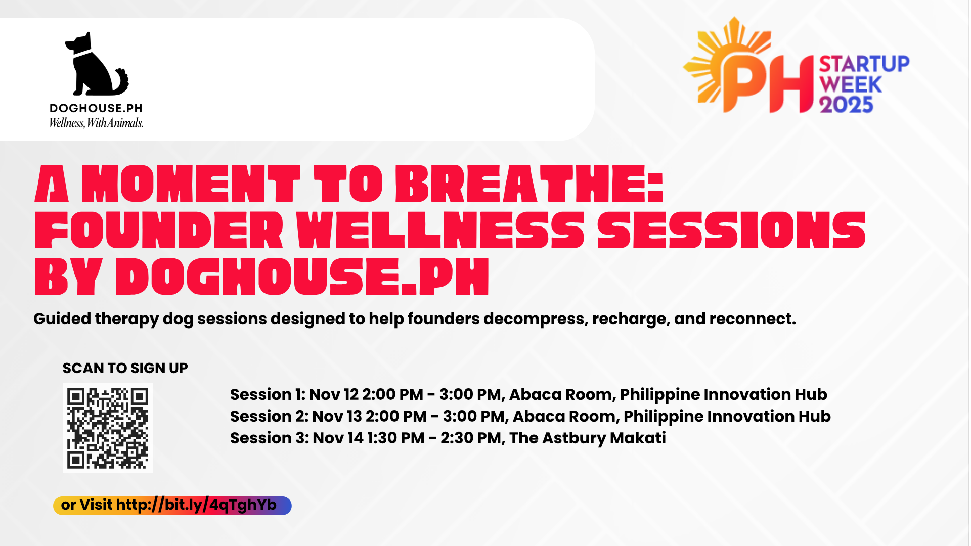 A Moment to Breathe: Founder Wellness Sessions by Doghouse.PH