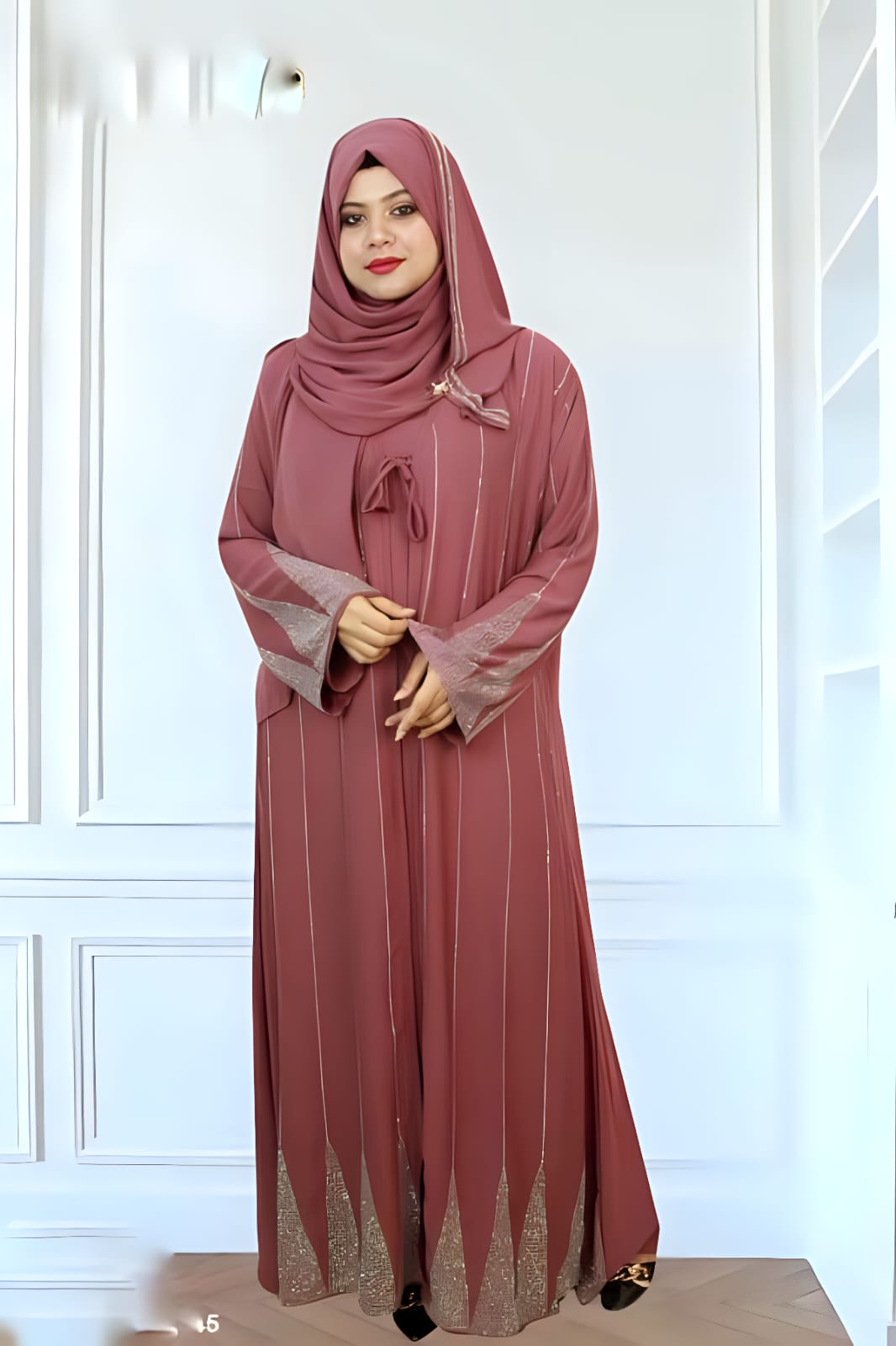 Premium Zafran Felix Luxury Abaya with Embroidery & Stone Work |