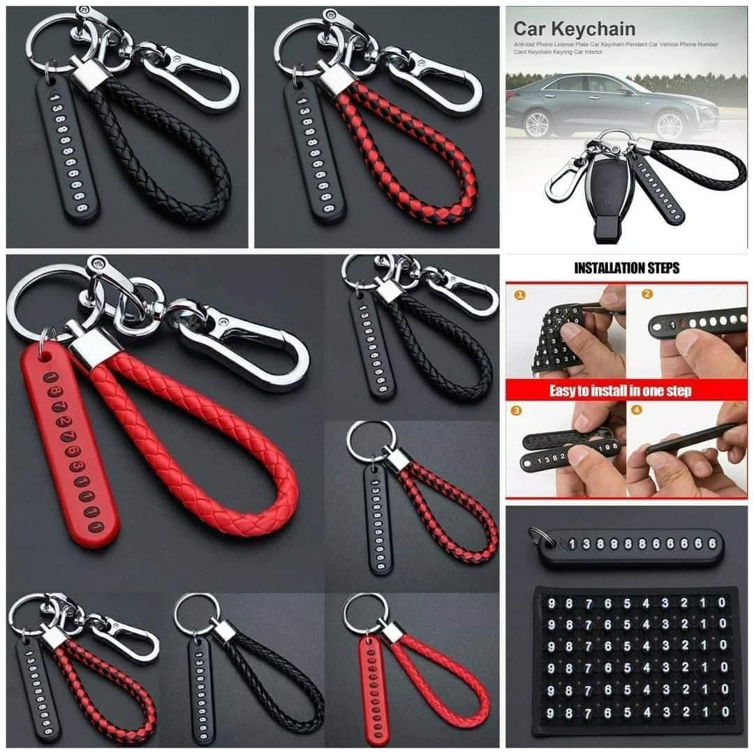 Anty-lost Phone Number Lock Key Ring চাবির ছড়া।