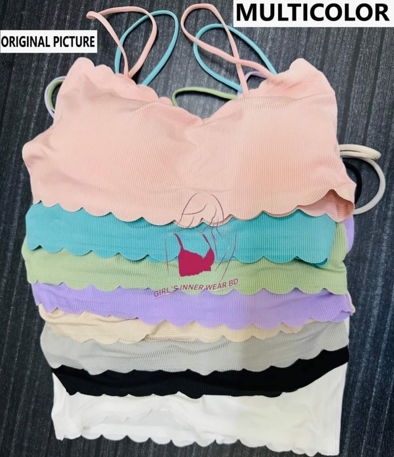 Teenagers china silk bra for women and girl Comfortable Slim belt stylish Removable pad Slim strap 2 piece combo Free Size
