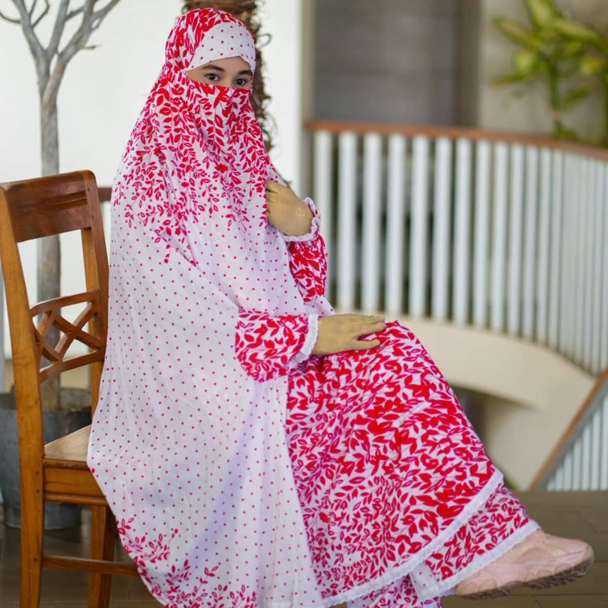 Elegant Palazzo long Khimar Set