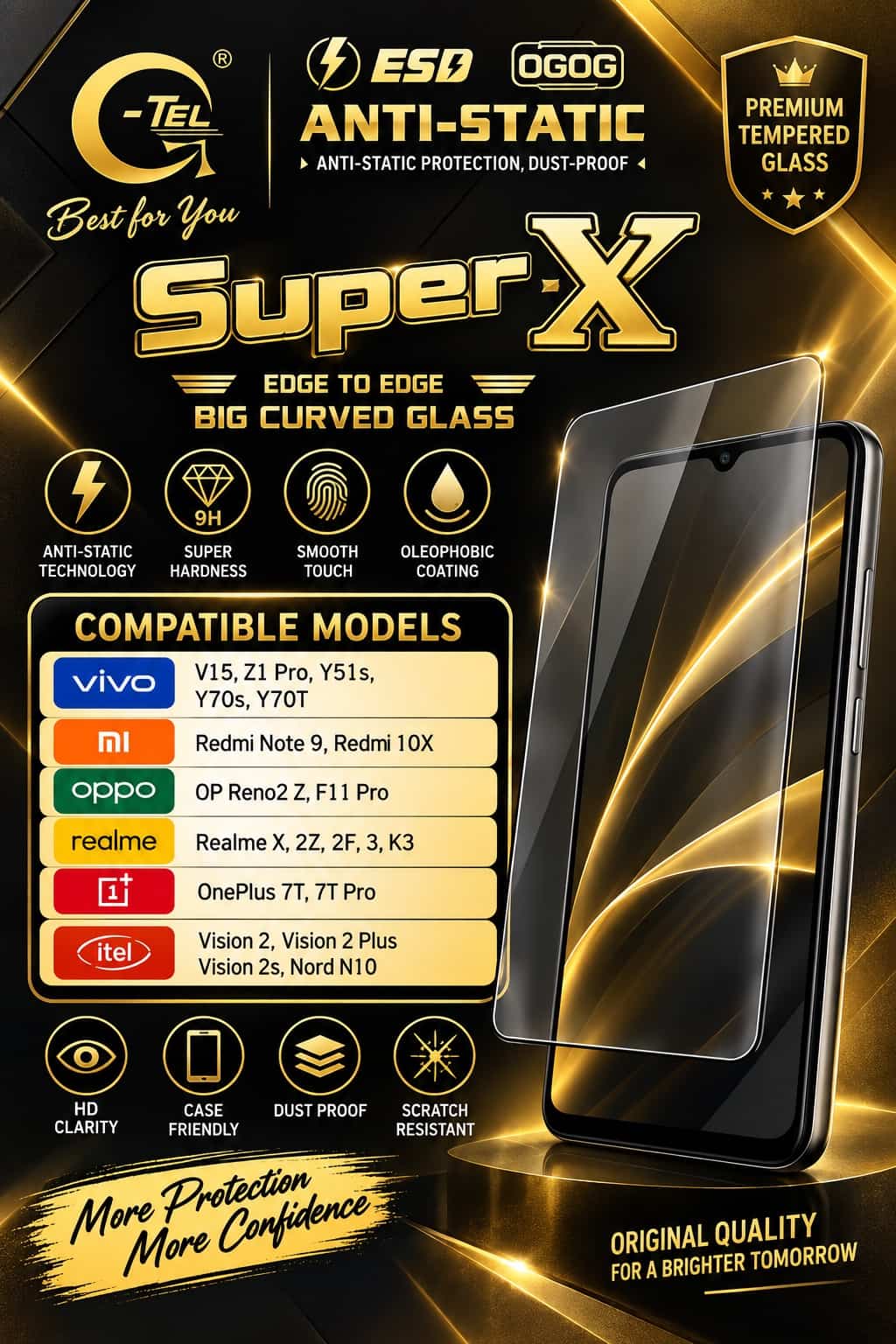 Vivo V15, Vivo Z1 Pro, Vivo Y51S, Vivo Y70S, Vivo Y70T, Redmi Note 9, Redmi 10X, OPPO Reno 2Z, OPPO Reno 2F, OPPO K3, OPPO F11 Pro, Realme X, itel Vision 2, OnePlus Nord N10