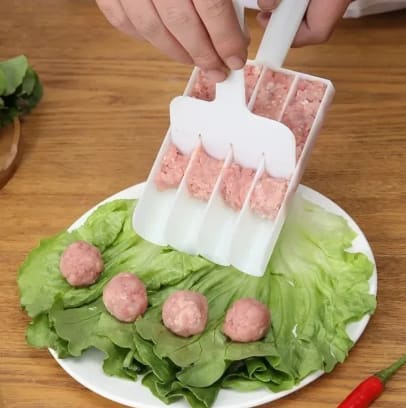 Piyaju & Meatball Maker – Non-Stick Mold with Cutting Spade & Scoop for Perfect Balls