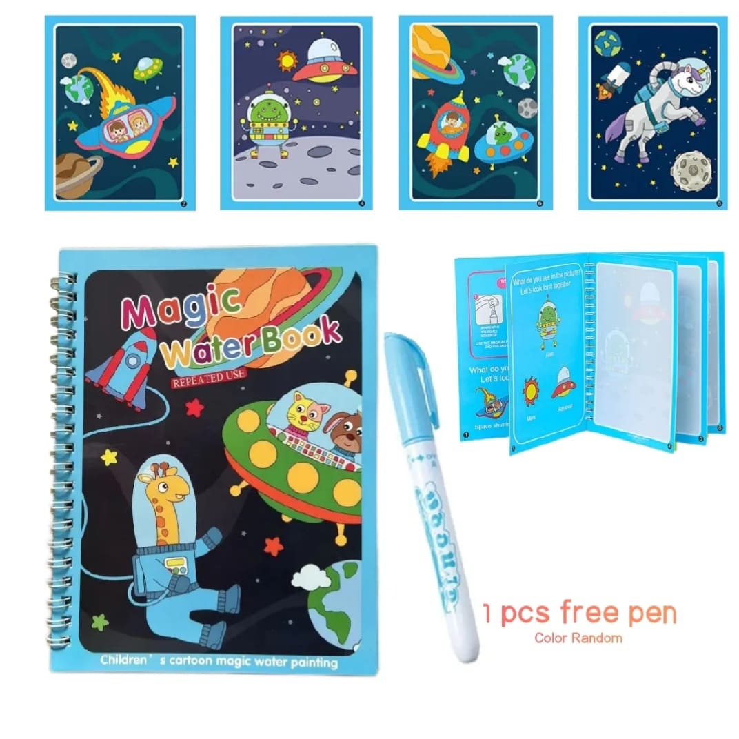 Magical Book Water Montessori Toys Reusable Color Book For Kids