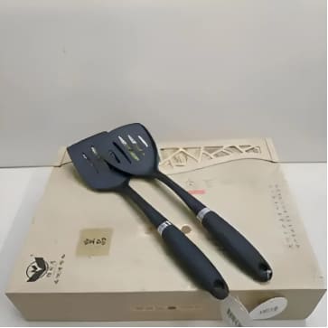 2Pcs Silicone Hollow Spoon Shovel/Spatula Cookware Classic Colander Spoon Kitchen Tool