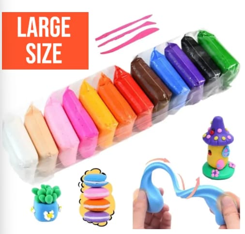 12 Colors Soft Super Light Clay Modeling Air Dry Clay For DIY Handmade Toys