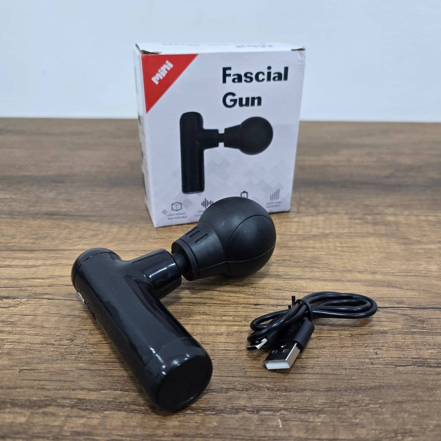 Mini Rechargeable Massager Black Fascial Gun | D Shop