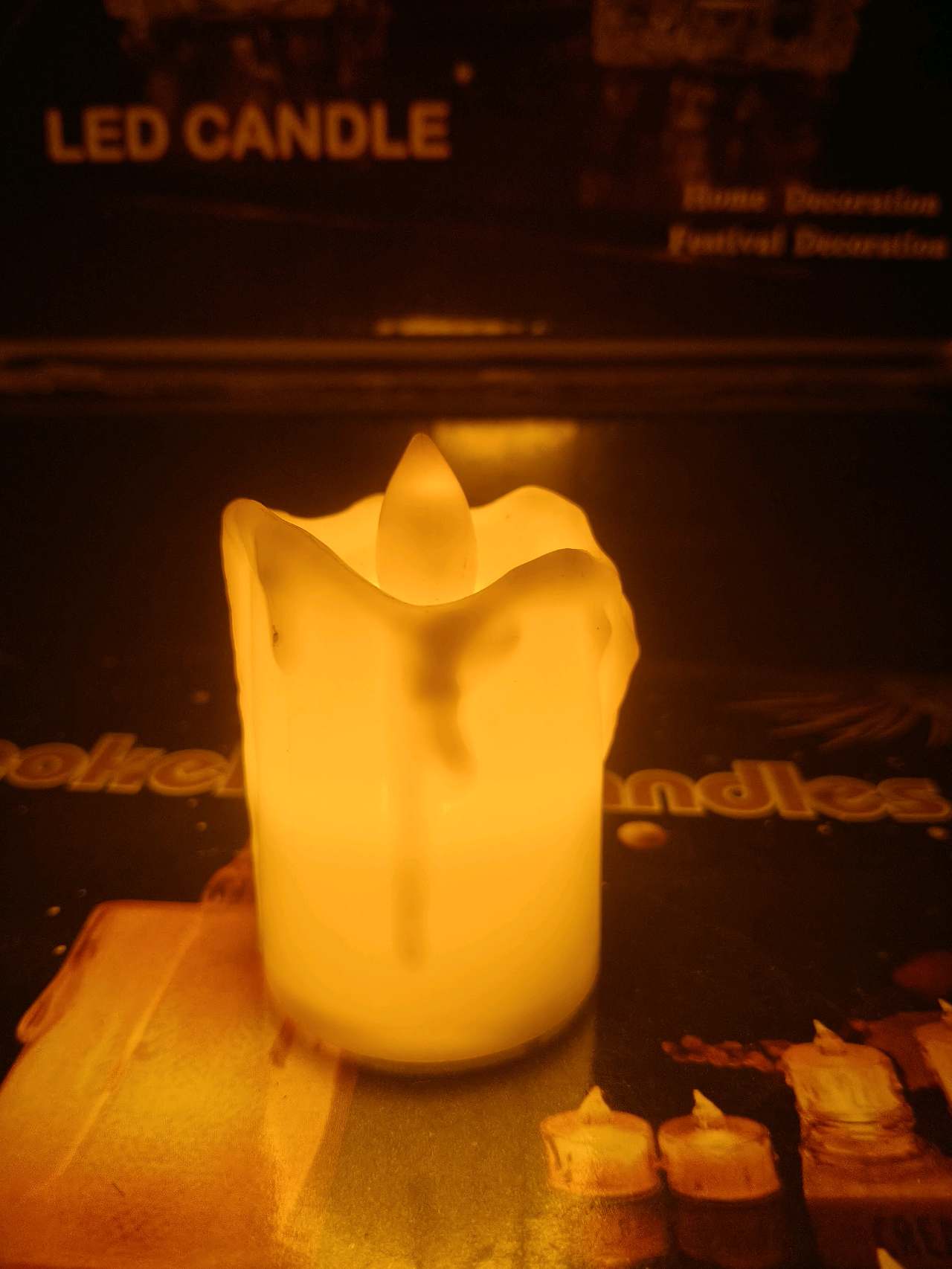 Product Name: LED Smokeless Melting Warm Candle Lamp