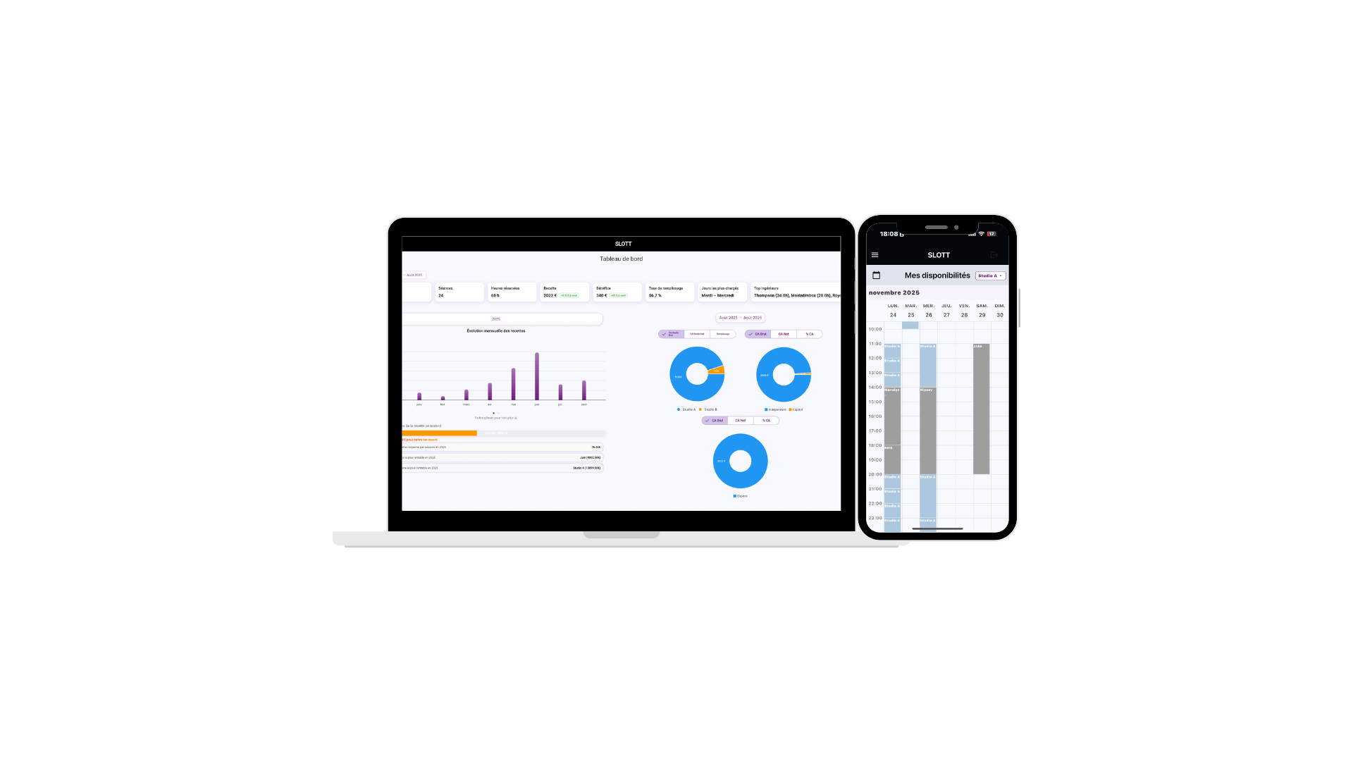 Aperçu de Slott sur mobile