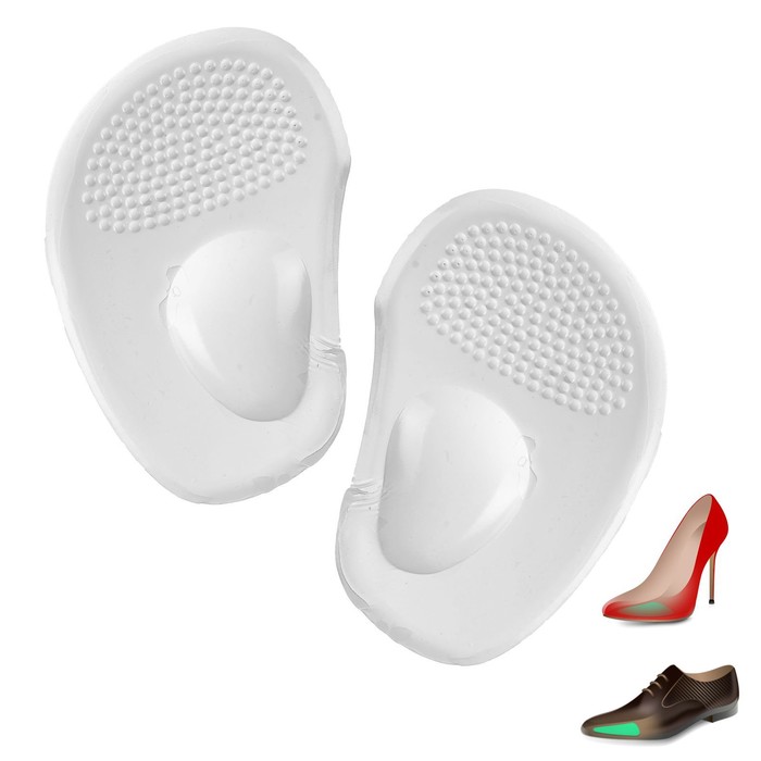 Полустельки для обуви силиконовые под стопу, с протектором