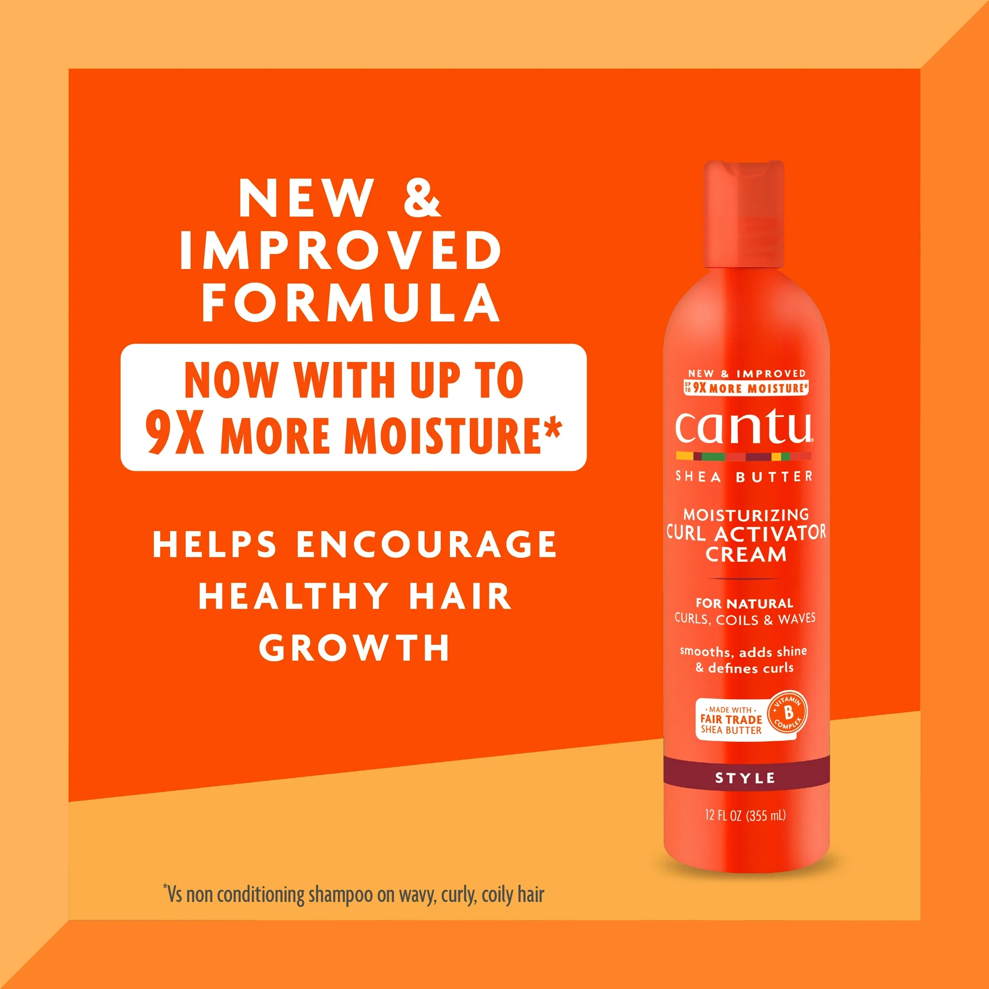 CANTU MOISTURIZING CURL ACTIVATOR CREAM WITH SHEA BUTTER, 12 FL OZ