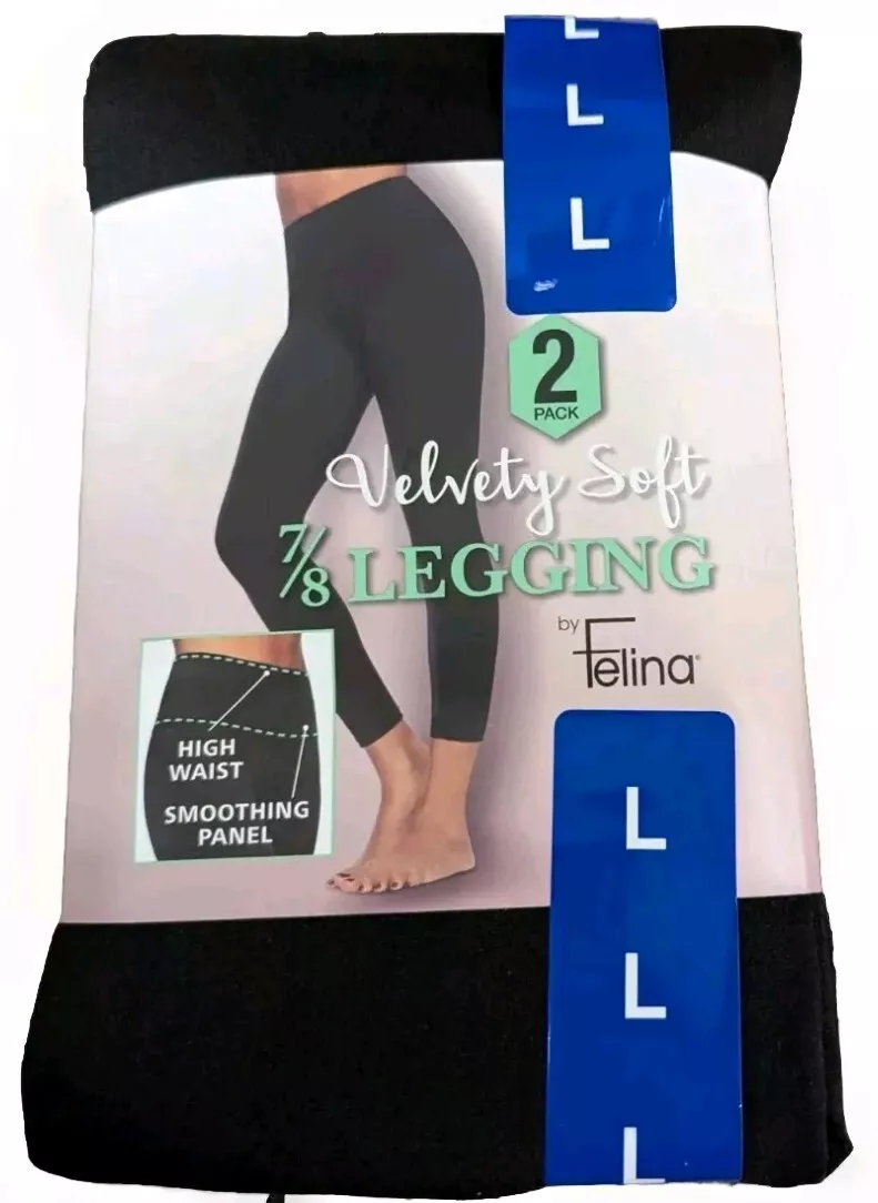 FELINA VELVET SOFT 7/8 LEGGINGS SIZE L 