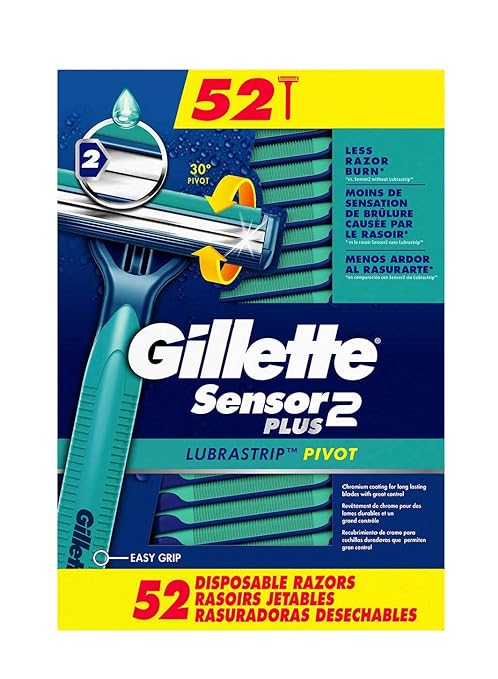 GILLETTE CUSTOM PLUS DISPOSABLE RAZOR  52 COUNT