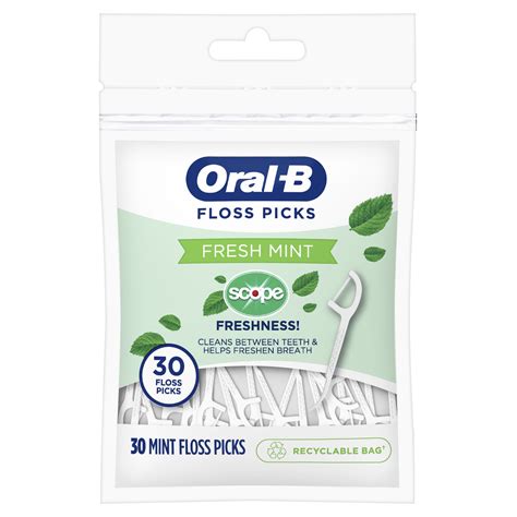 ORAL-B FLOSS PICKS FRESH MINT 30CNTS TO