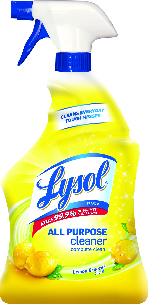 LYSOL ALL PURPOSE CLEANER SPRAY, LEMON BREEZE, 32OZ, TESTED  PROVEN TO KILL COVID19 VIRUS, PACKAGING MAY VARY