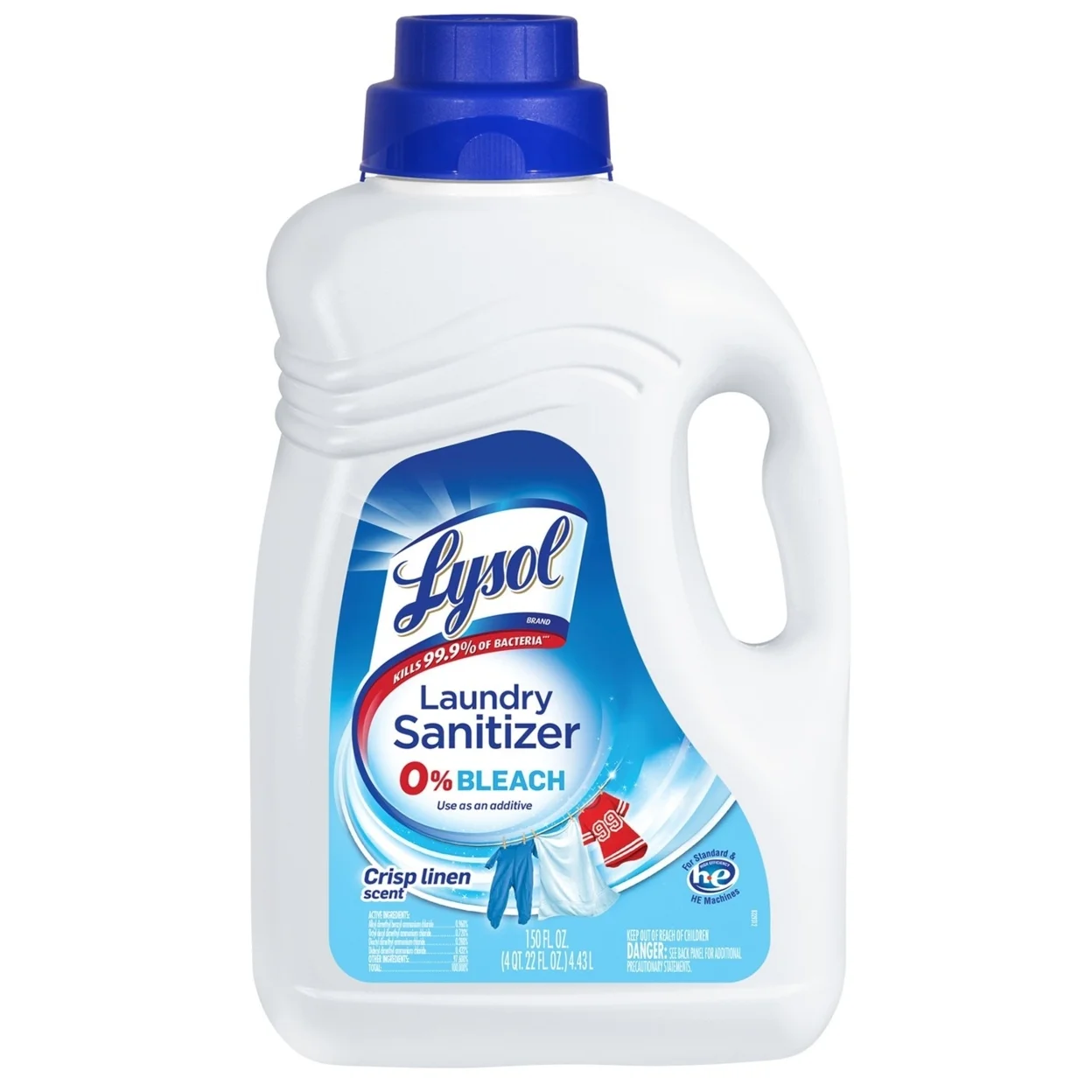 LYSOL SPORT LAUNDRY SANITIZER ADDITIVE, SANITIZING LIQUID FOR GYM CLOTHES AND ACTIVEWEAR, ELIMINATES ODOR CAUSING BACTERIA, 41OZ