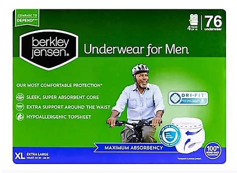BERKLEY JENSEN UNDERWEAR FOR MEN XL 76