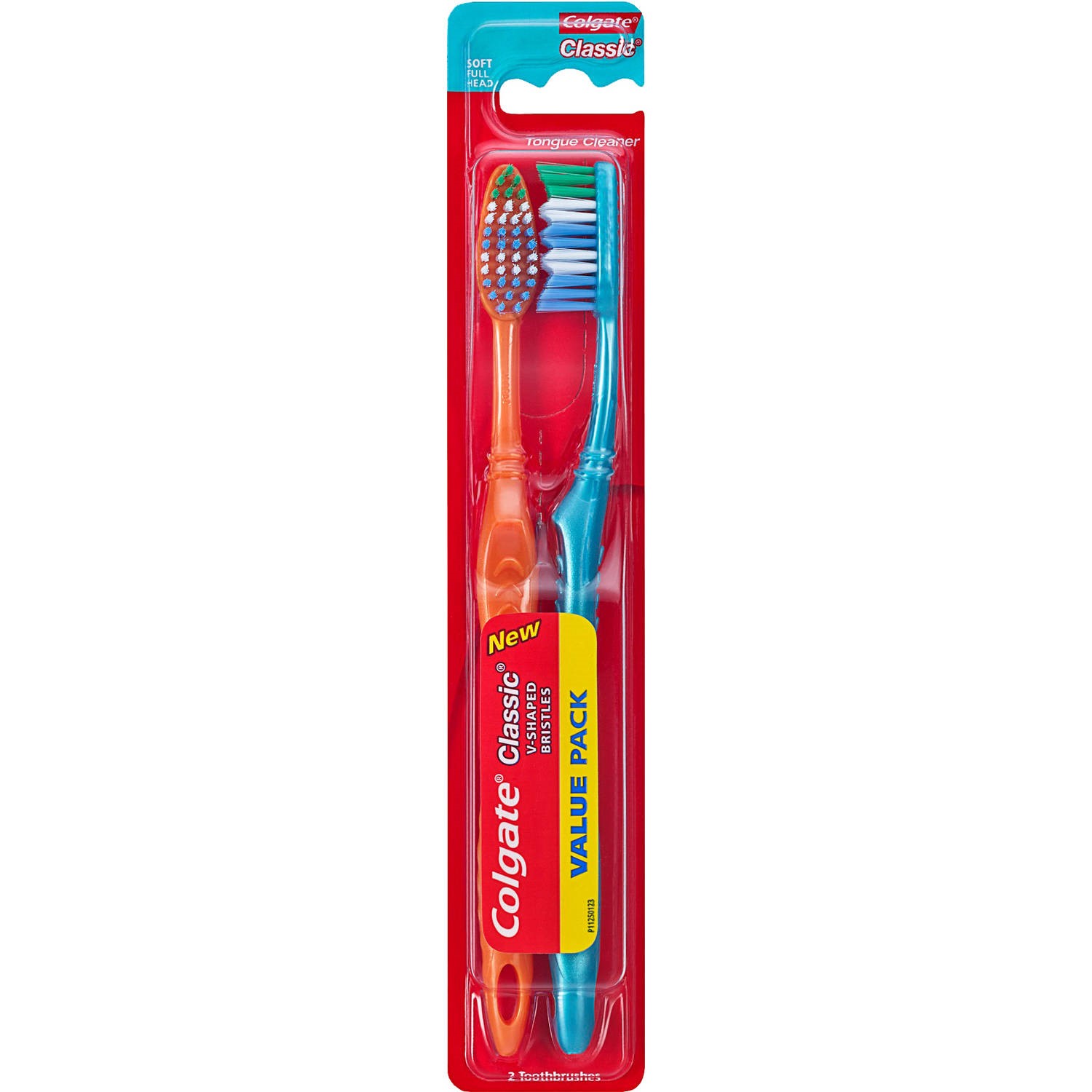 COLGATE CLASSIC VSHAPED BRISTLES TOOTHBRUSH VALUE PACK, 2 CT