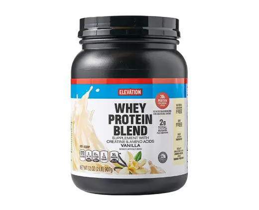 ELEVATION WHEY PROTEIN BLEND SUPPLEMENT WITH CREATINE & AMINO ACIDIS VANILLA  32 OZ