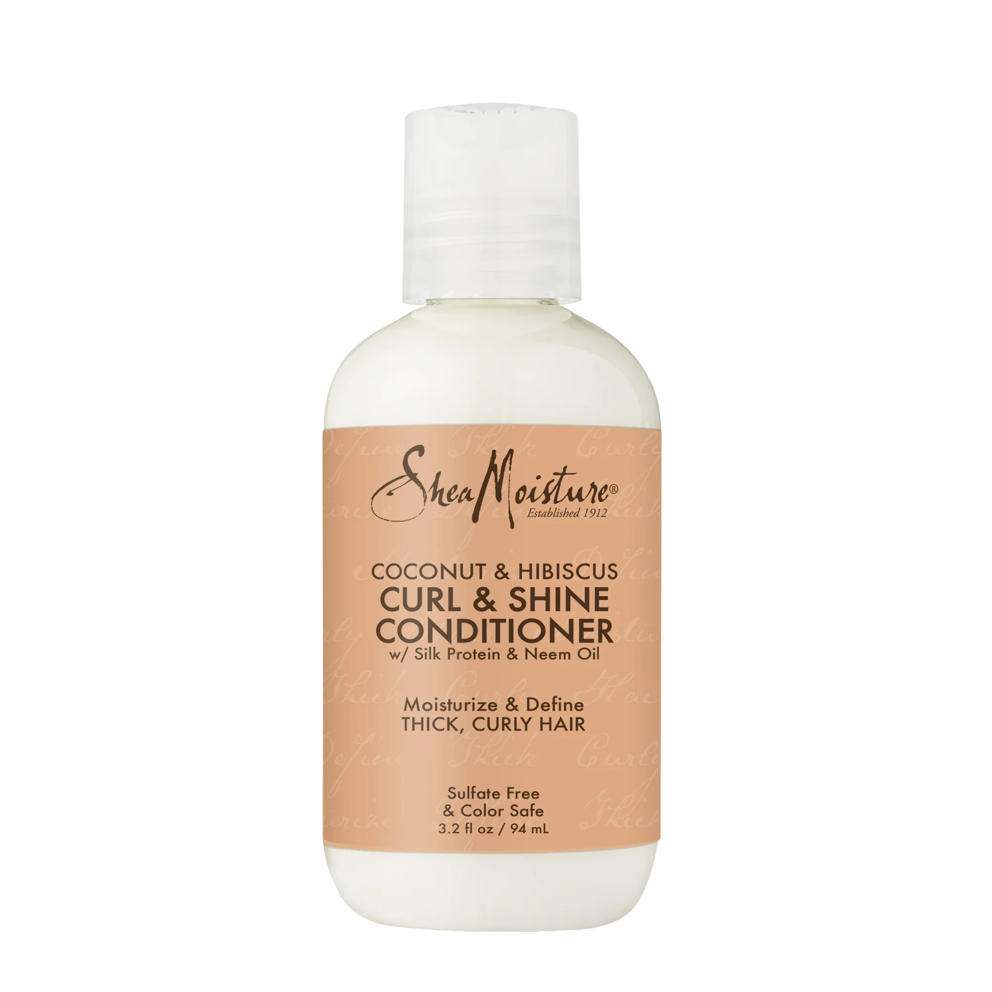 SHEAMOISTURE CURL & SHINE DAILY CONDITIONER CURLY HAIR COCONUT & HIBISCUS, 3.2 OZ(95ML) TRAVEL SIZE