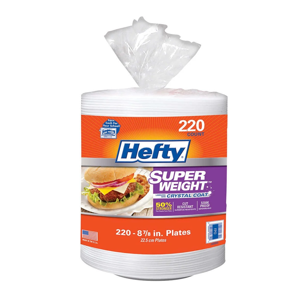 HEFTY SUPER WEIGHT 8-7 -8 IN FOAM PLATE 220 COUNT