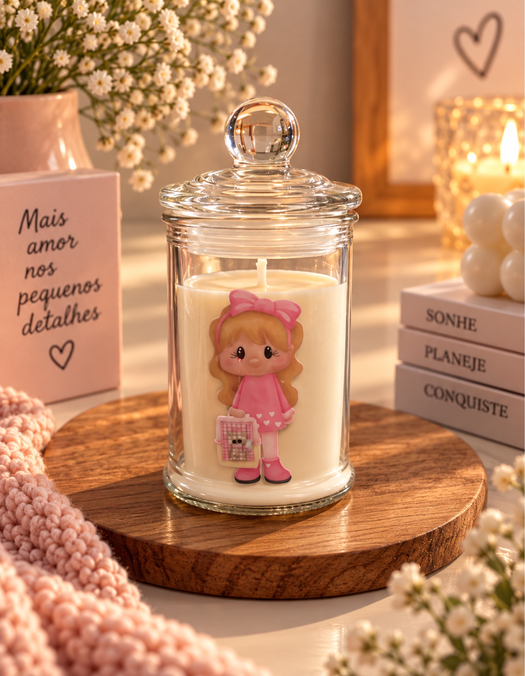 Vela Aromática Doce Menina – Encanto e Delicadeza em Cada Detalhe