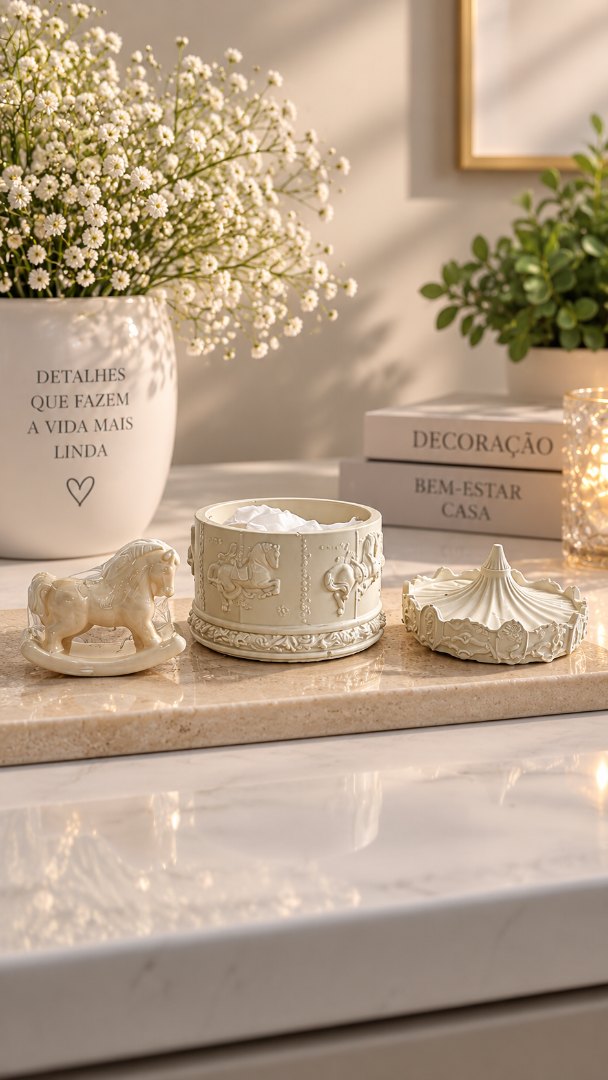 Caixa Carrossel Encantado com Sabonete Cavalinho – Delicadeza e Charme em Cada Detalhe