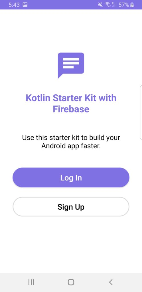 Android Starter Kit with Firebase preview 1