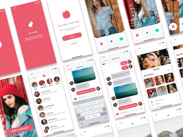 Dating App Design UI Kit in Sketch