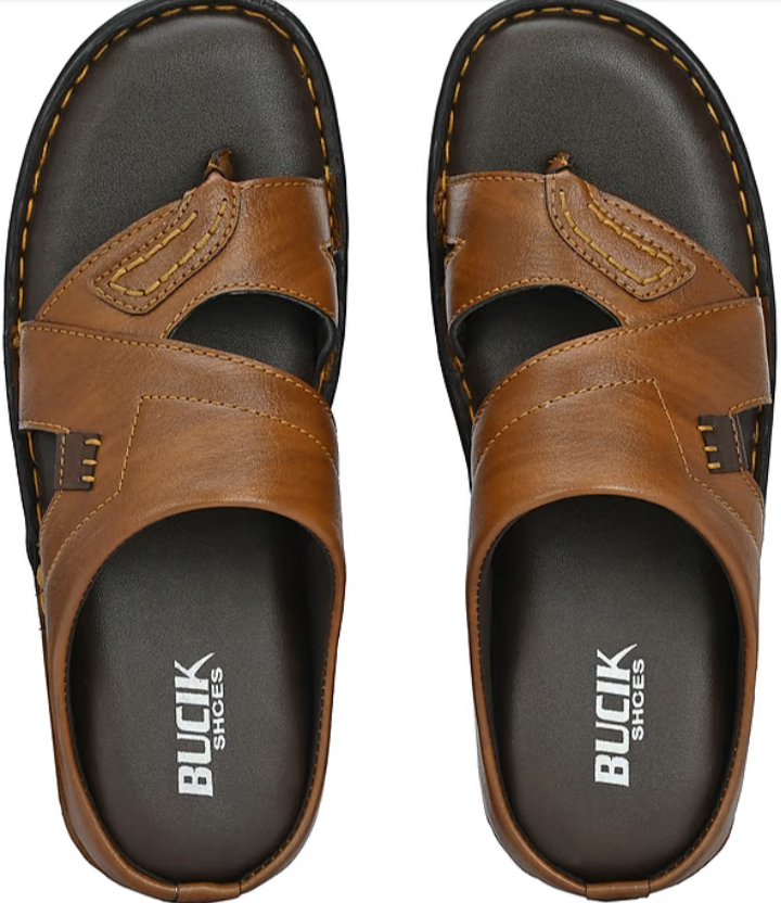 Bucik Tan Men's Casual Daily Slippers