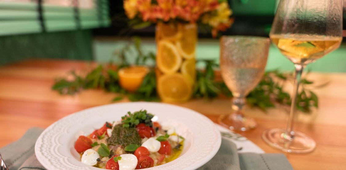 Risoto Caprese com Arroz Pérola