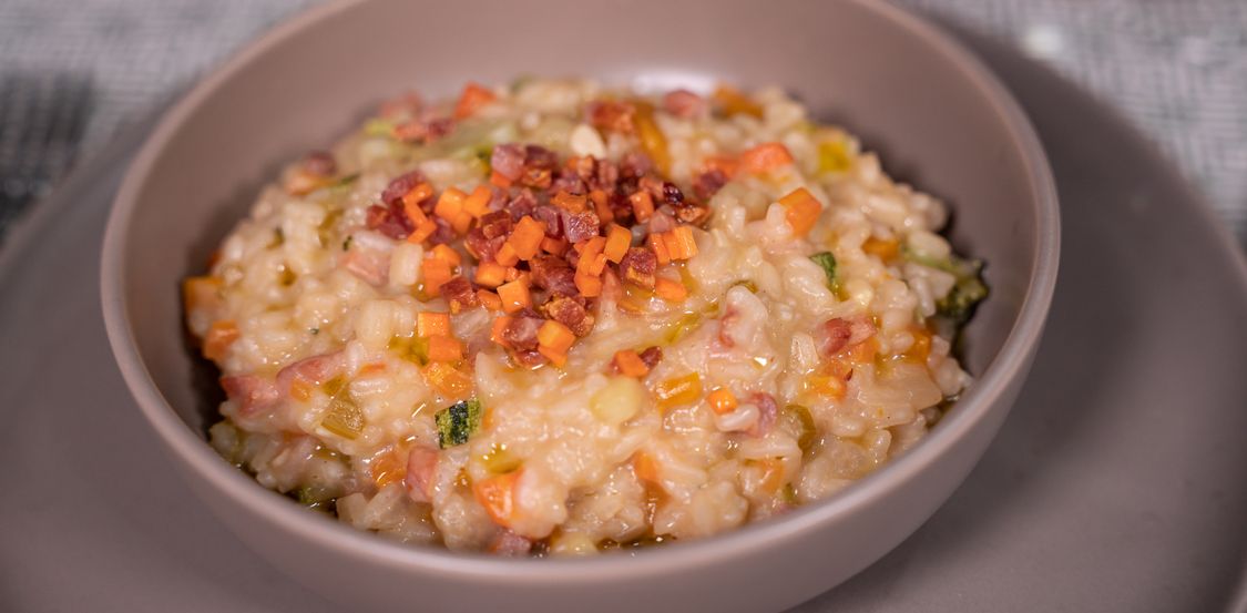 Risoto de Legumes com Bacon