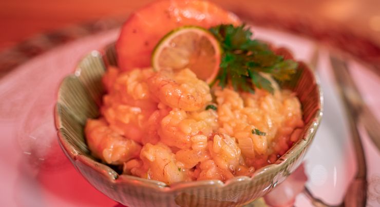 Risoto de Camarão e Limão