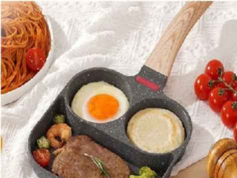 Frigideira antiaderente com 3 