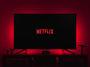 Watching Netflix on a TV at home