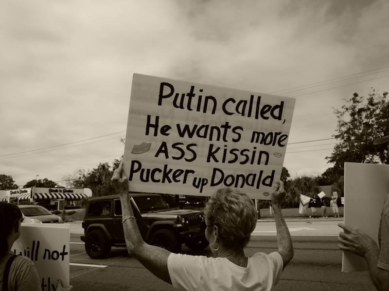 A protest held during Labor Day in Casselberry, Florida. 2025.