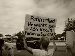 A protest held during Labor Day in Casselberry, Florida. 2025.