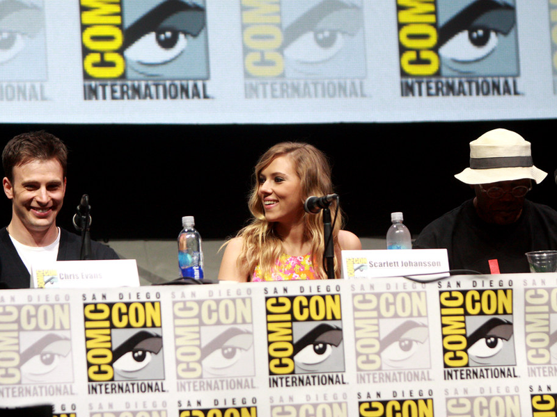Chris Evans, Scarlett Johansson & Samuel L. Jackson
