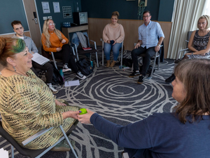 Sometimes a ‘talking stick’ is used during a restorative justice circle