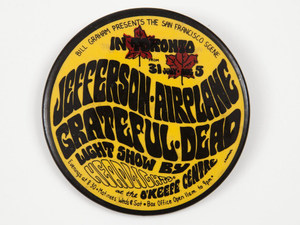 Jefferson Airplane and Grateful Dead Concert Souvenir (pin)