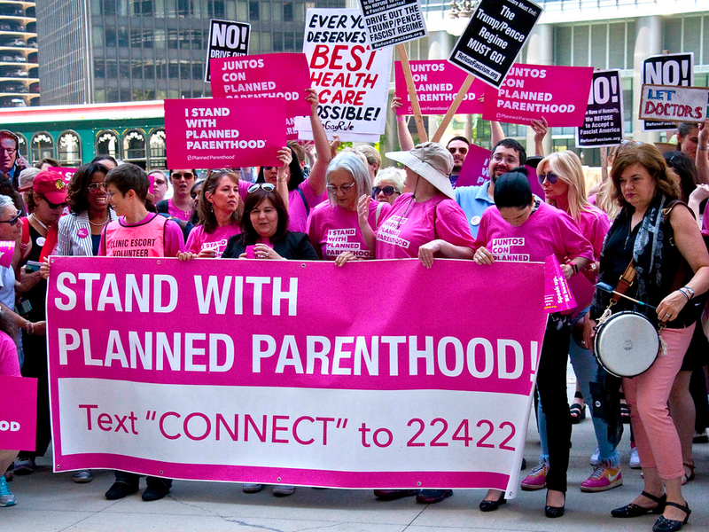 Protesting Trump's Imposition of the So-Called Gag Rule on Women's Healthcare Providers Chicago Illinois 5-24-18 1535