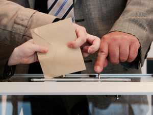 Symbol of democracy this picture show a child and his mom voting for french presidential elections.