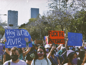 Pictures of #8m Women Protest an México City 2022.