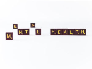 mental health words in scrabble letters