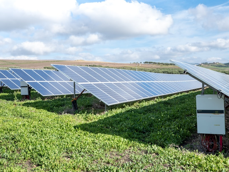 Photovoltaic PV plant ground mounted with string inverters
