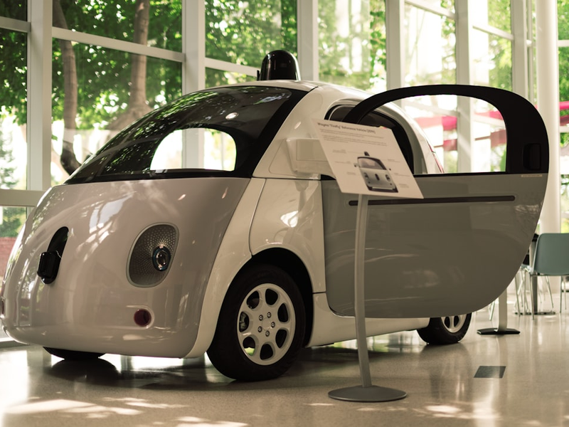 Waymo/Google self-driving car at the Computer History Museum. Mountain View, CA. June 2024