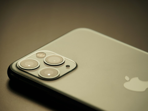 iPhone in yellowish lighting