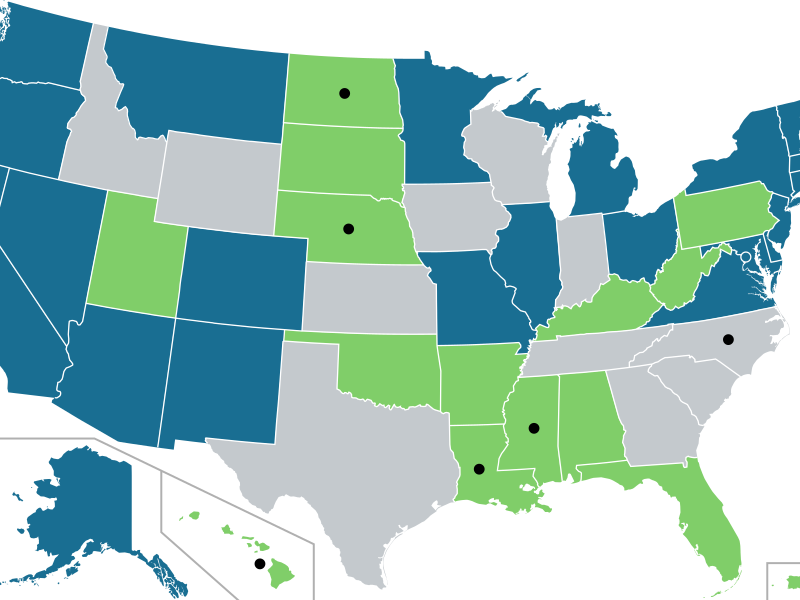 Map of US state cannabis laws