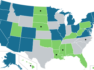 Map of US state cannabis laws
